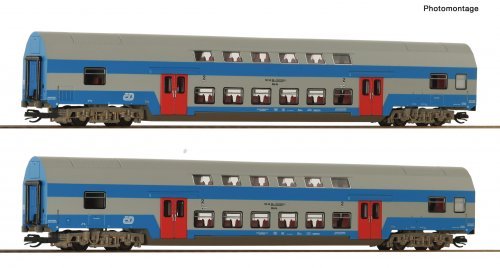 2 piece set: Double-deck coaches, CD, TT, Roco 6280044