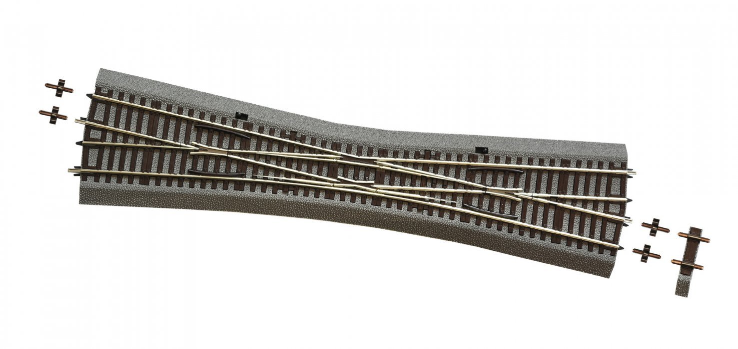 Single slip turnout EKW10, HO, Roco 42592