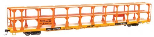 89′ Flatcar w/Tri-Level Open Auto Rack - Ready to Run -- Denver & Rio Grande Western(TM) 802868, HO, WalthersMainline 8208