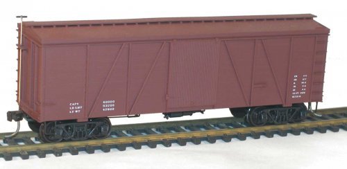 Fowler 36′ Wood Boxcar - Kit -- Data Only (mineral red), HO, Accurail Inc 1198