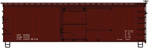 36′ Double-Sheathed Wood Boxcar, Steel Roof, Ends, Straight Underframe - Kit -- 1940s-Style Data Onl, HO, Accurail Inc 1497