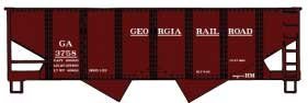 USRA 55-Ton 2-Bay Open Hopper - Kit -- Georgia Railroad 3758 (Boxcar Red), HO, Accurail Inc 2586