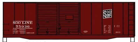 ACF 2-Bay Covered Hopper - Kit -- Soo Line 75936 (Boxcar Red, black), HO, Accurail Inc 3644