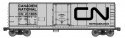 40′ Steel Reefer w/Plug Doors - Kit -- Canadian National 211805 (aluminum, black, Noodle Logo), HO, Accurail Inc 8516