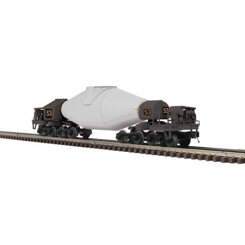 8-Axle Hot Metal `Torpedo` Car w/Flickering Load - 3-Rail - Premier -- Bethlehem Steel (silver, black), O, Atlas O 3007113