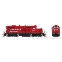 GP9u Low-Nose Rebuild - Standard DC -- Canadian Pacific 1580 (red, white, black, Block Lettering), HO, Rapido Trains Inc 54008