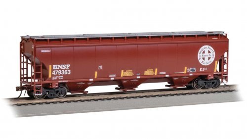 Trinity 5161 3-Bay Covered Hopper - Ready to Run -- Burlington Northern Santa Fe 479363 (Box, HO, Bachmann Industries 70632