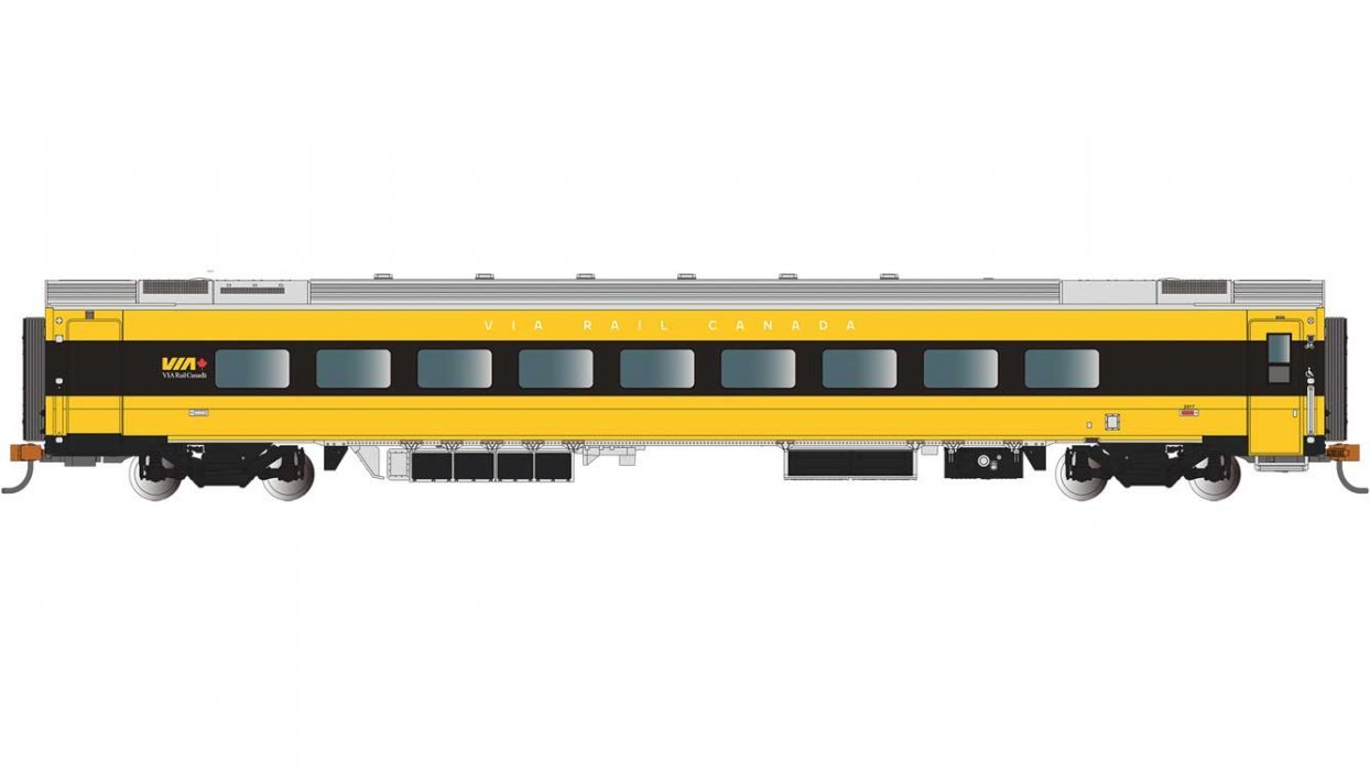 Siemens Venture Coach - VIA Version - Ready to Run -- VIA Rail Canada 2917 (Lumi Scheme, yel, HO, Bachmann Industries 74519