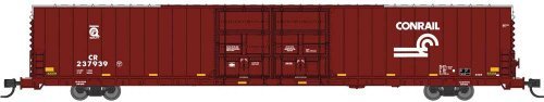 Pullman-Standard 86′ Auto Parts Double-Door Boxcar - Ready to Run -- Conrail 237939 (Boxcar Red, wh, N, Bluford Shops 86740