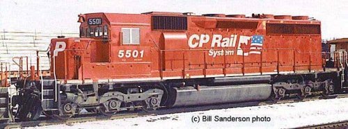 GMD SD40 - Standard DC - Executive Line -- Canadian Pacific 5501 (red, Dual Flag Logo), HO, Bowser Manufacturing Co. 24917