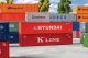 40′ Container 2-Pack - Ready to Run -- 1 Each Hyundai (orange), K-Line (red), HO, Faller Gmbh 182055