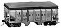 USRA 36′ 2-Bay Panel Side Rebuilt Covered Hopper - Andersons Co. Grain Car -- Undecorated Singl, HO, Tichy Train Group 4031