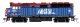 EMD F40PH Commuter Version - Sound and DCC -- Chicago Metra 142 `Ravinia` (blue, red, white), HO, Kato USA Inc 376574S
