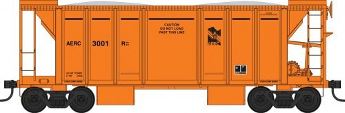 70-Ton 2-Bay Ballast Hopper with Side Chutes (Ballast Gates) - Ready to Run -- Albany &, HO, Bowser Manufacturing Co. 43647
