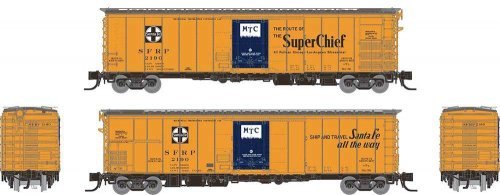 Class RR-56 Mechanical Reefer - Ready to Run -- Santa Fe (orange, blue, black, Mixed Slogans,, N, Rapido Trains Inc 561011A