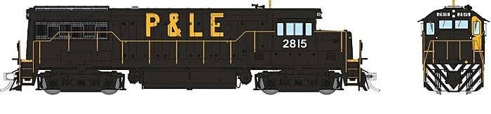 GE U28B Low Hood - Standard DC -- Pittsburgh & Lake Erie 2815 (black, yellow, white), HO, Rapido Trains Inc 35057