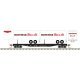 50` Piggyback Flatcar w/Two 24` Trailers - Ready to Run -- Central Railroad of New Jersey 301 (Hoffma, N, Trainman 50006507