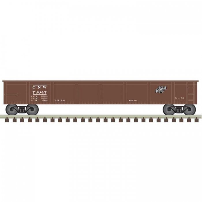42′ Steel Gondola w/Cement Container Load - Ready to Run - Master(R) -- Chicago & North Western 73101, N, Trainman 50006749