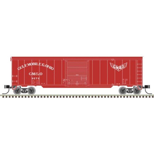 50′ Single-Door Boxcar - Ready to Run -- Gulf, Mobile & Ohio 9213 (red, Wings Logo), N, Trainman 50006914