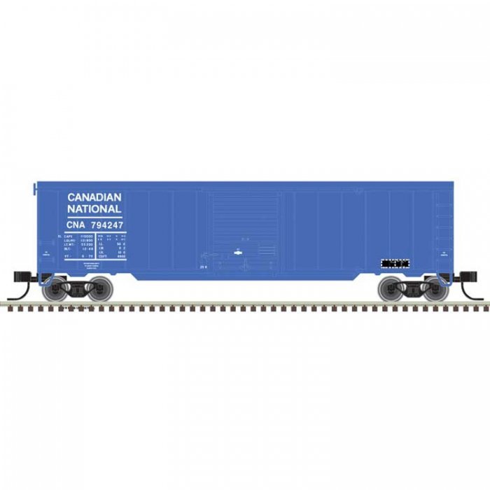 50′ Single-Door Boxcar - Ready to Run -- Canadian National 794247 (blue), N, Trainman 50006921