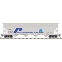 ACF 5250 4-Bay Centerflow Hopper - Ready to Run -- Rocor Resins 945278 (gray, blue, black), N, Trainman 50007119