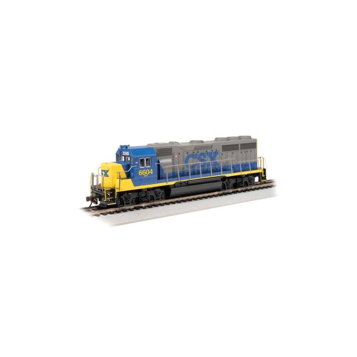 EMD GP40 - Standard DC -- CSX 6604 (Bright Future, gray, blue, yellow), HO, Bachmann Industries 63542