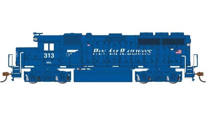 EMD GP40 - Standard DC -- Pan Am Railways 313 (blue, white), HO, Bachmann Industries 63544