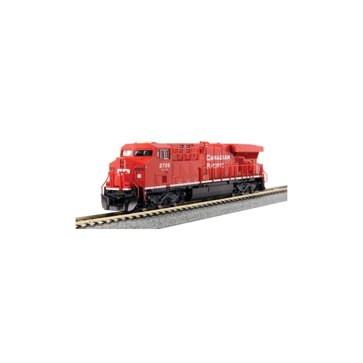 GE ES44AC GEVO - DCC -- Canadian Pacific 8743 (red, white), N, Kato USA Inc 1768935DCC