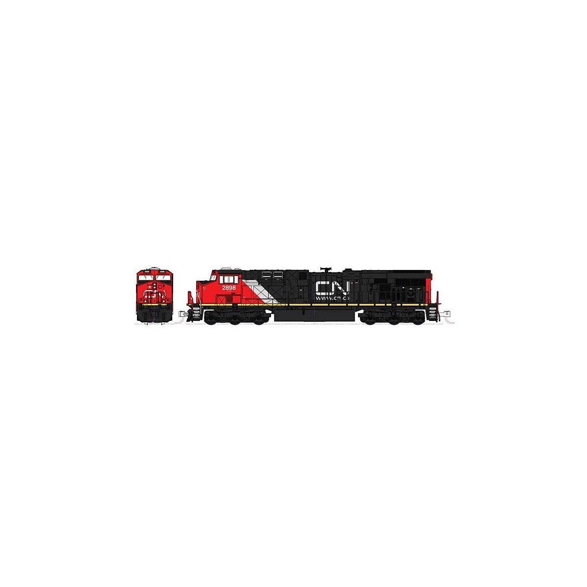 GE ES44AC GEVO - DCC -- Canadian National 2952 (black, red, white, Website Logo), N, Kato USA Inc 1768939DCC