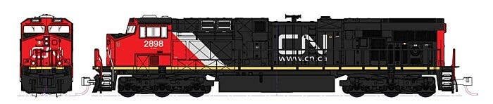 GE ES44AC GEVO - DCC -- Canadian National 2952 (black, red, white, Website Logo), N, Kato USA Inc 1768939DCC