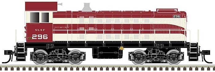 Alco S2 - Standard DC - Master(R) Silver -- St. Louis-San Francisco 295 (Ex-NEO, red, white), HO, Atlas Model Railroad Co. 10003