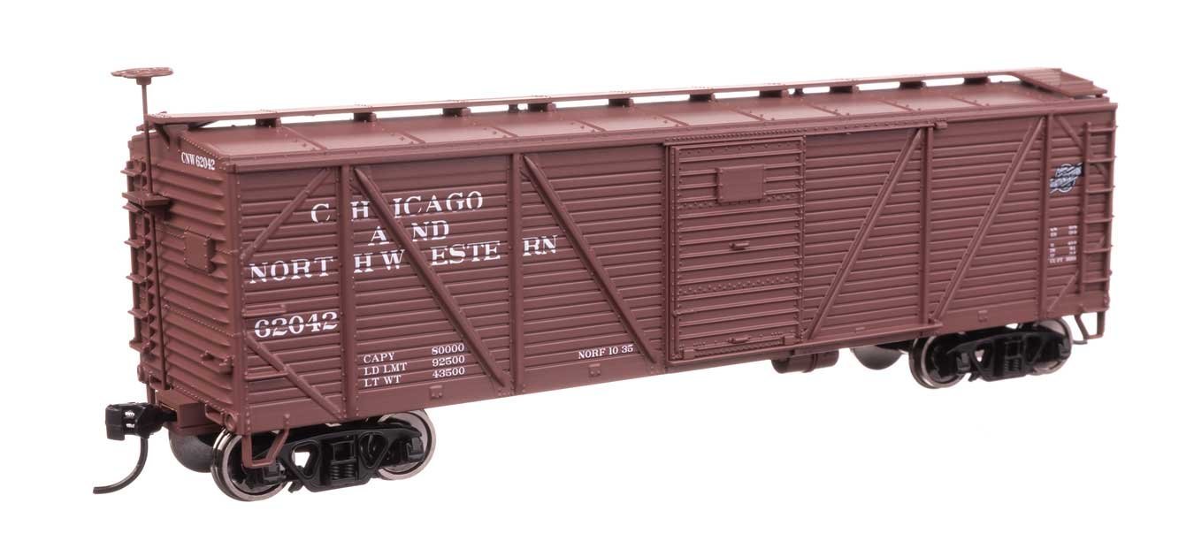 40′ ARA Single Sheathed Boxcar - Ready to Run -- Chicago & North Western(TM) 62042, HO, WalthersMainline 40706