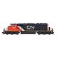 EMD/GMDD SD40-2W - Standard DC -- Canadian National (black, white, red, Website Logo), N, Intermountain Railway Company 69303