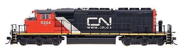 EMD/GMDD SD40-2W - Standard DC -- Canadian National (black, white, red, Website Logo), N, Intermountain Railway Company 69303