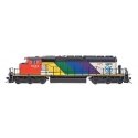 EMD/GMDD SD40-2W - Standard DC -- Canadian National 5334 (black, white, red, Rainbow Expo ′86 Graphics), N, Intermountain Rail