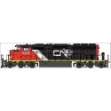 EMD/GMDD SD40-2W - Standard DC -- Canadian National (black, red, white, North American Continent logo), N, Intermountain Railway