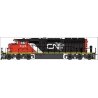 EMD/GMDD SD40-2W - Standard DC -- Canadian National (black, red, white, North American Continent logo), N, Intermountain Railway