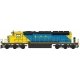 EMD/GMDD SD40-2W - Standard DC -- Battle River Railway (blue, yellow, black), N, Intermountain Railway Company 69314