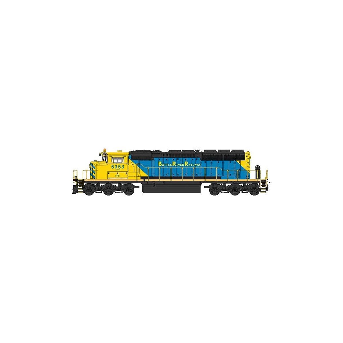 EMD/GMDD SD40-2W - Standard DC -- Battle River Railway (blue, yellow, black), N, Intermountain Railway Company 69314
