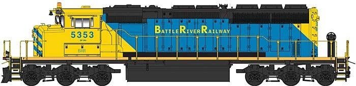 EMD/GMDD SD40-2W - Standard DC -- Battle River Railway (blue, yellow, black), N, Intermountain Railway Company 69314