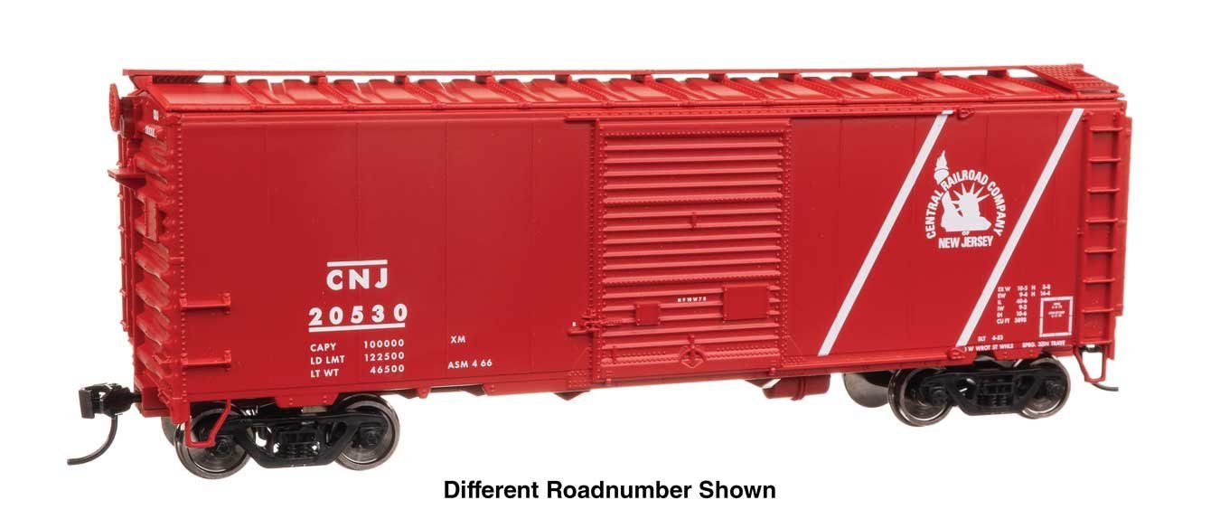40` ACF Welded Boxcar w/8` Youngstown Door - Ready to Run -- Central of New Jersey 20842, HO, WalthersMainline 45205