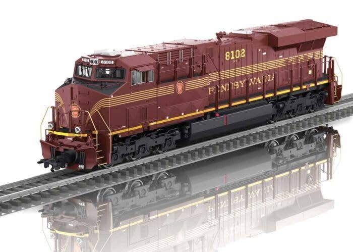 GE ES44AC - Sound and DCC -- Norfolk Southern 8102 (Pennsylvania Railroad Heritage, Tuscan, gold), HO, Trix 25445