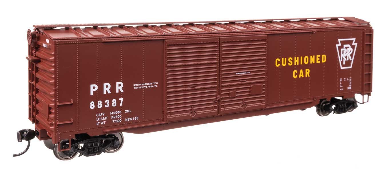 50′ AAR Improved Double-Door Boxcar - Ready to Run -- Pennsylvania Railroad 88387, HO, WalthersMainline 46615