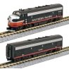 EMD F7 A-B Set - LokSound and DCC -- Southern Pacific 6182, 8082 (Black Widow, black, silver, red, orange), N, Kato USA Inc 1060