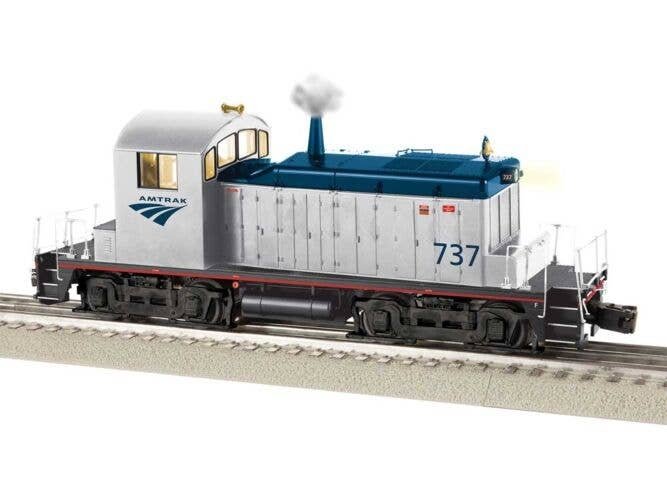EMD SW1 - 3-Rail w/Legacy Sound, Control & Smoke -- Amtrak 737 (Phase 5, silver, blue, red), O, Lionel 2533320