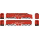 Alco PA2 - PB2 Set - Standard DC -- Alco Demonstrator 8375 (red), HO, Rapido Trains Inc 23043