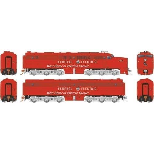 Alco PA2 - PB2 Set - Standard DC -- Alco Demonstrator 8375 (red), HO, Rapido Trains Inc 23043