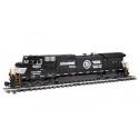 GE Dash 9-44CW - Standard DC -- Norfolk Southern 9252 (black, white, Operation Lifesaver), G, Bachmann Industries 90908
