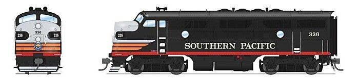EMD F3 A-Unpowered B Set - Sound and DCC - Paragon4(TM) -- Southern Pacific 336, 536 (Black Widow, black, silver), HO, Broadway 