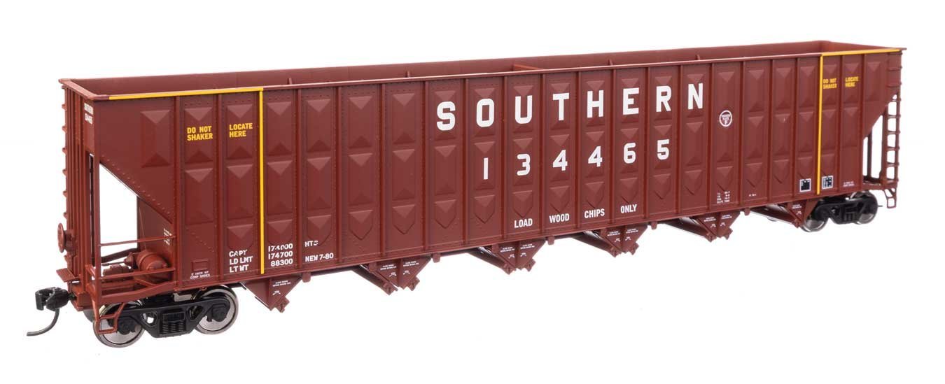 73′ Greenville 7,000 Cubic Foot Wood Chip Hopper - Ready to Run -- Southern Railway 134465 (bro, HO, WalthersMainline 56368